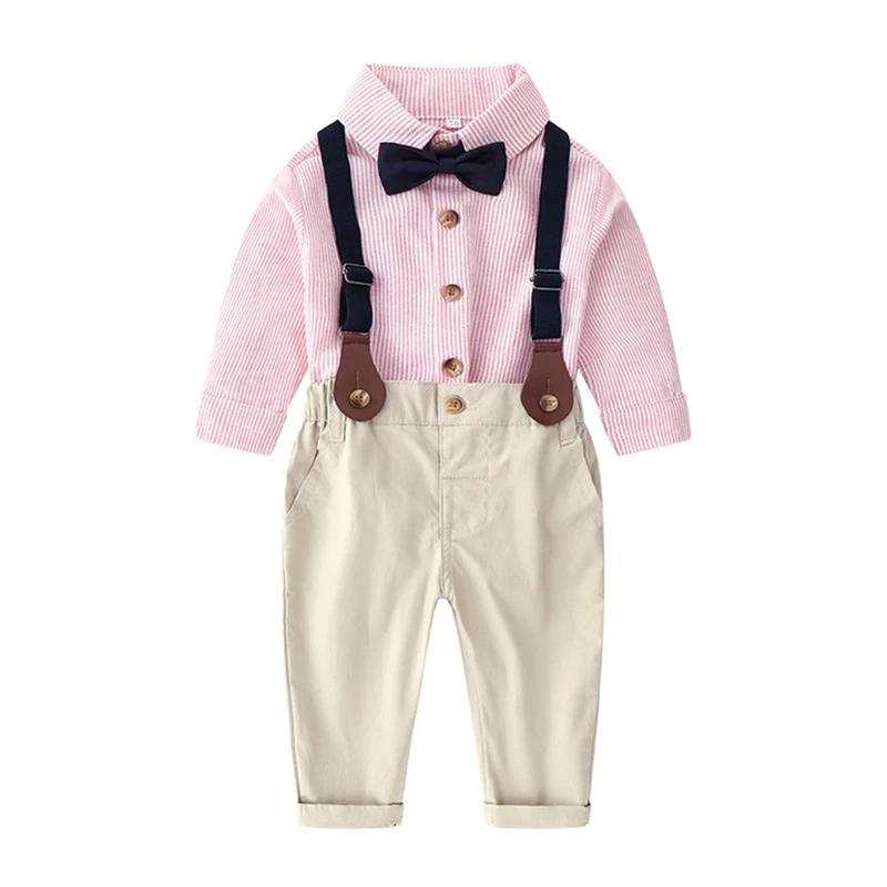 ropa Principiante otro Conjuntos de ropa para bebé, ropa de algodón para niño, camisa con pajarita  + monos, conjunto de ropa para niño 70 80 90 100 110 120cm, ropa de bebé  nueva|Conjuntos de ropa| - AliExpress