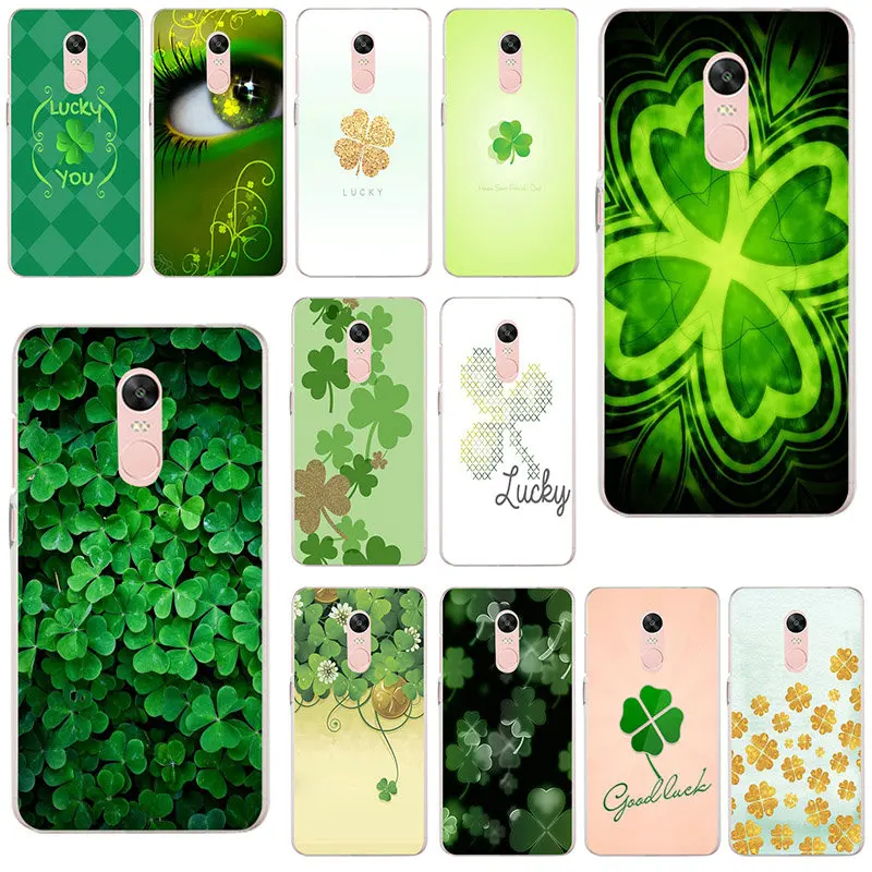 

Soft TPU Cell Phone Case Silicon for Xiaomi Redmi Mi Note 4X 2 3 3S 4A 5 6 5S 5X 5A 6X Pro Plus Shell Good Lucky Charm Four Leaf