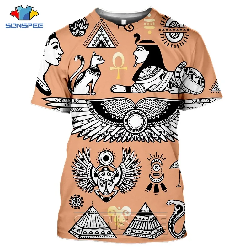 Cleopatra Ancient Horus Egyptian t shirt God Eye of Egypt Pharaoh Anubis Graphics 3d Print T-shirt MenWomen Unisex Streetwear (19)