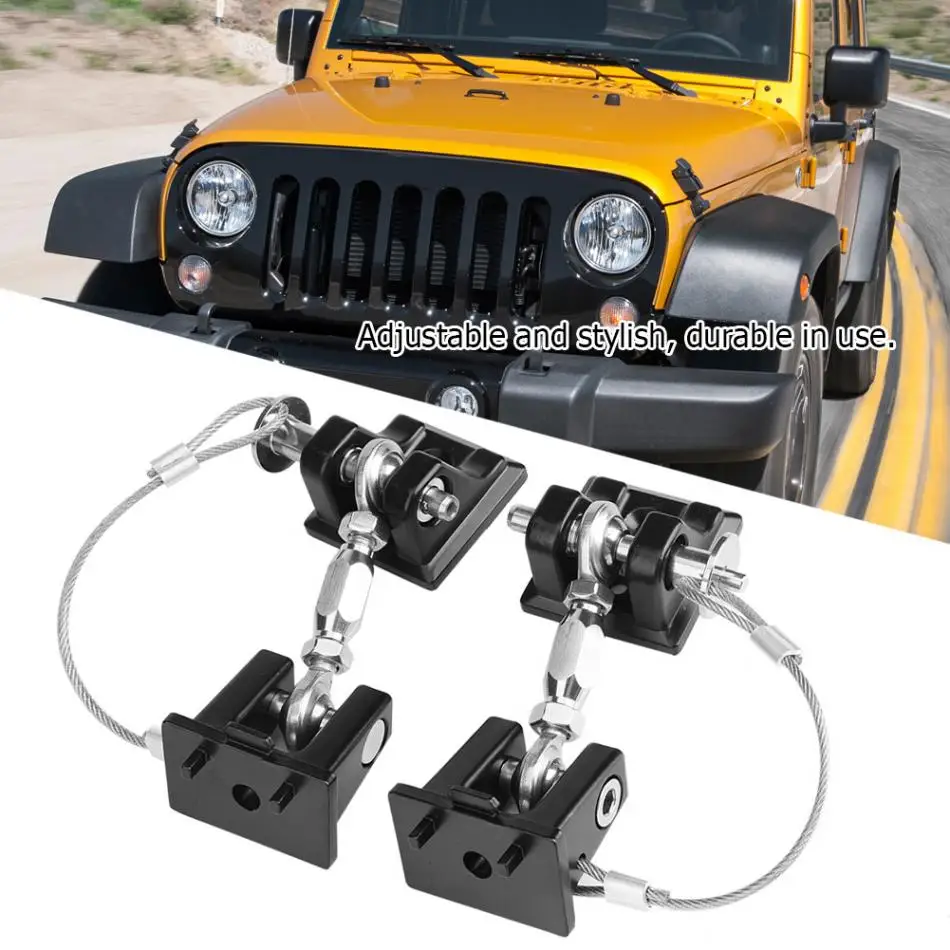 2 шт Противоугонная защелка капота замок комплект для Jeep Wrangler JK 2007- фиксирующие защелки капота