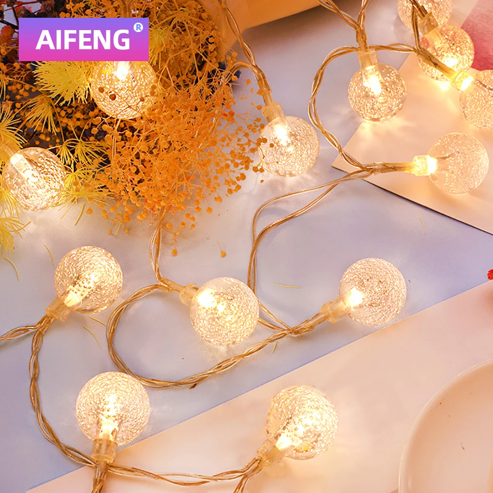 СВЕТОДИОДНАЯ Гирлянда AIFENG Сказочная лампа с пузырьками и шариками праздничное