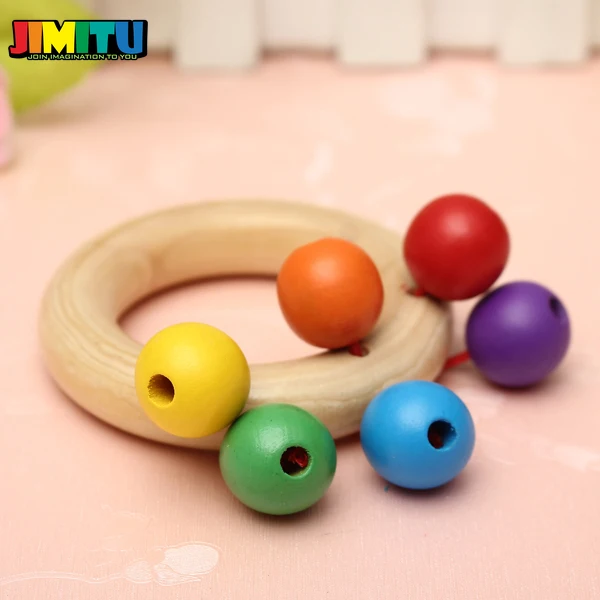 JIMITU детский колокольчик, деревянные игрушки, погремушка, музыкальные развивающие игрушки, инструмент, погремушки, ручки, игрушки для новорожденных, детские игрушки