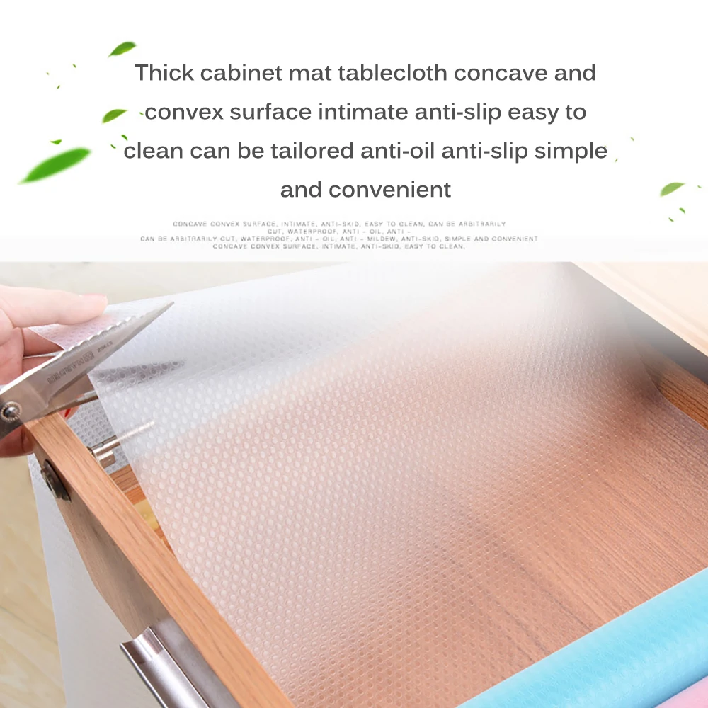 Hot Clear EVA Waterproof Oilproof Shelf Drawer Liner Cover Cushion Cabinet  Non Slip Table Adhesive Kitchen Cupboard Refrigerator - AliExpress