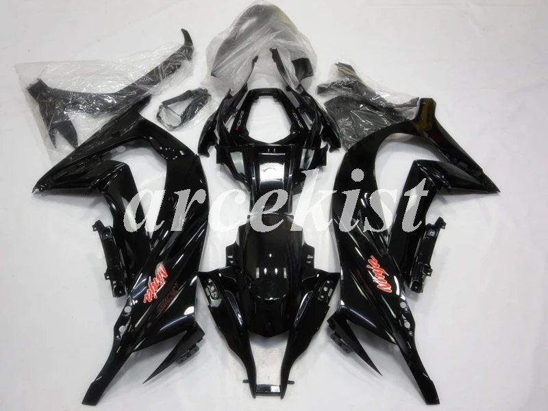 4 подарки ABS Обтекатели комплект подходит для kawasaki Ninja ZX-10R 2011 2012 2013 10R, возрастом 11, 12, 13, 14, 15, корпус из двух вещей черно-яркий