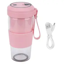 350 мл Мини Портативная стеклянная бутылка usb зарядка Соковыжималка Блендер розовый для домашнего хозяйства