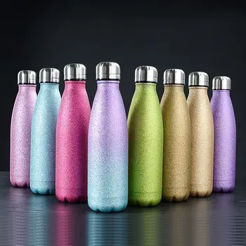 

500ml Fashion Simple Creative Stainless Steel Water Bottle Cute Cola Bottle Hot and Cold Thermos Double Wall Insulation Vacuum