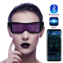 Волшебные Bluetooth Led вечерние очки приложение управление светящиеся очки EMD DJ электрические слоги очки для вечеринки