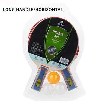 

2PCS Ping Pong Racket Table Tennis Short/Long Bat Paddle 3 Balls Home Outdoor Speed Training 2 Person