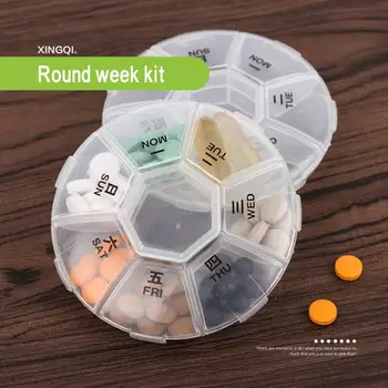 

1PCS Plastic Transparent Small Medicine Box 7 Day Mini Weekly Tablet Pill Storage Case Vitamin Medicine Case Container