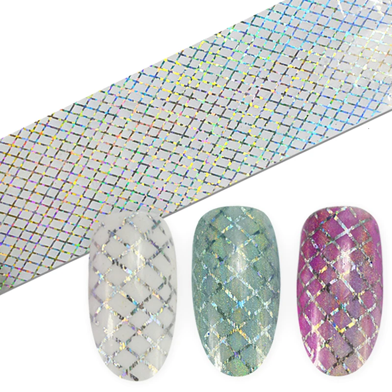 1 pc 100x4cm Holographic Starry Nail Foil Laser Line Nail Art Transfer Sticker Shiny Nail Decorations DIY Nail Art Accessories