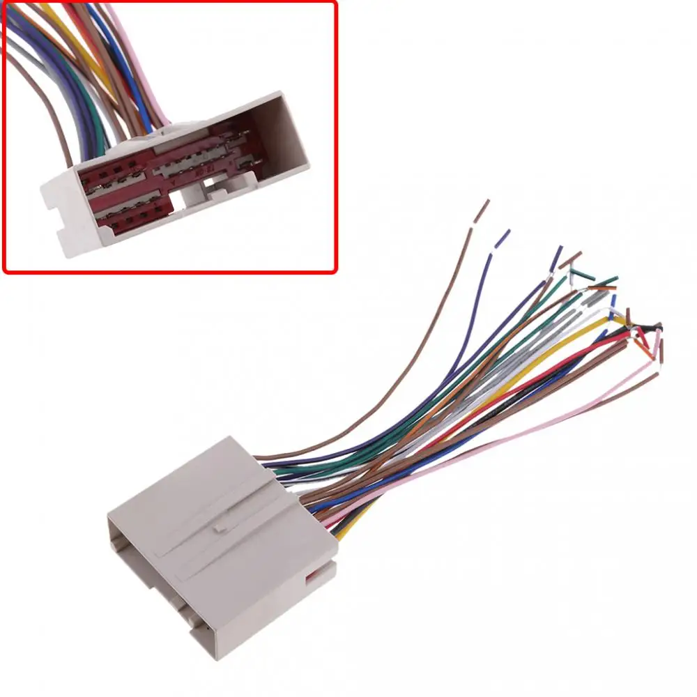 1 Pcs Audio Car Stereos Wiring Harness CD Player Wire For Ford / Hyundai / Lincoln / Mercury Series Etc 18 cm / 7.08 Inch