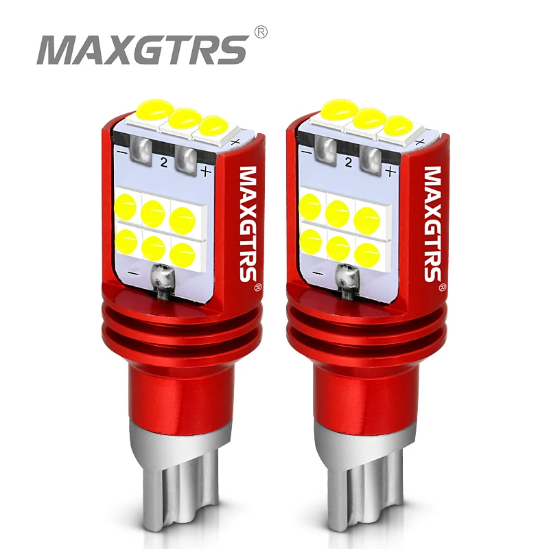 2pcs T15 921 W16w Wy16w Super Bright Led Auto Tail Brake Light Backup Reverse Light Car Rear