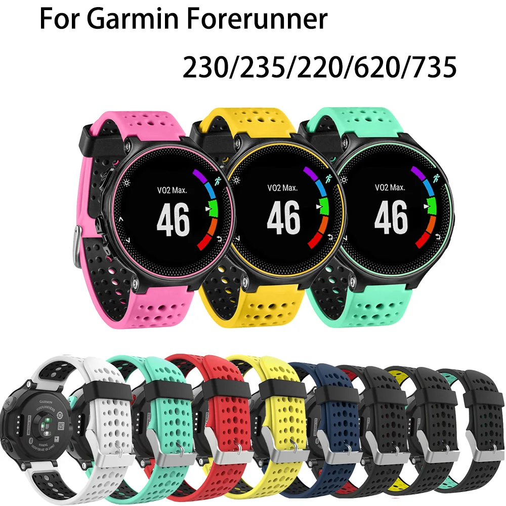 

Silicone Strap For Garmin Forerunner 735XT WatchBand For Garmin Forerunner 220/230/235/620/630/735XT/235 Lite Bands Accessories