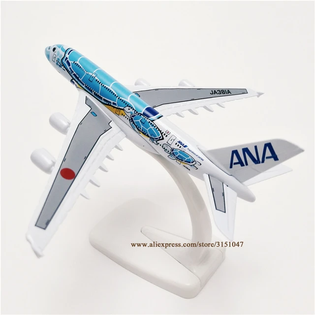 NEW Blue 16cm Air Japan ANA Airbus A380 Cartoon Sea Turtle Airlines Plane  Model Alloy Metal Diecast Model Airplane Aircraft - AliExpress
