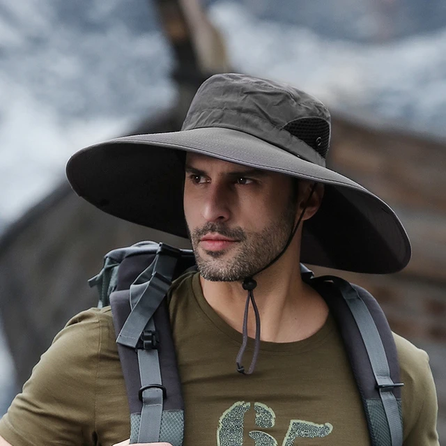 Summer Bucket Hat Cowboy Men Outdoor Hiking Sun Protector Hat