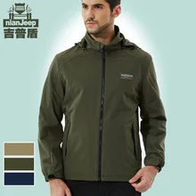 NIANJEEP, однослойный мужской сетчатый плащ, куртка, повседневная, для улицы, большой размер, куртка, водонепроницаемая, для альпинизма, мужская верхняя одежда 5326