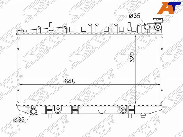 Радиатор NISSAN SUNNY/PULSAR/PRESEA/SENTRA/AD/WINGROAD 90-98 SAT SG-NS0001-14 |