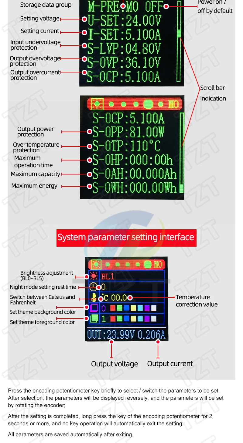 TZT XYS3580 DC DC Buck Boost Converter CC CV 0,6-36V 5A Power Modul Einstellbare Geregelte Labor Netzteil Variable – Detail 9