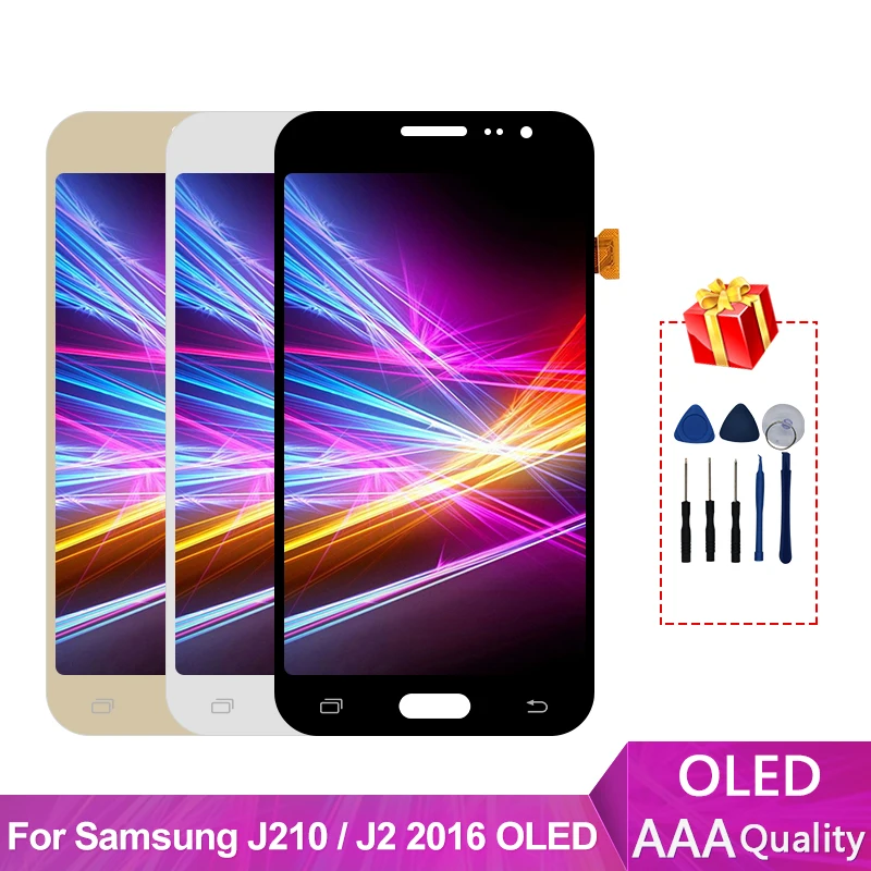 Оригинальный AMOLED для Samsung Galaxy J2 2016 J210 LCD J210F J210M дисплей сенсорный экран дигитайзер