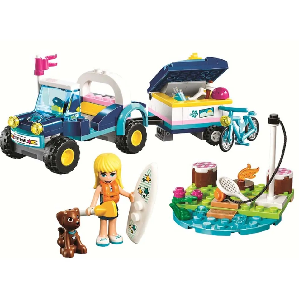 

2019 New Building Blocks Girls Friendship Dog Bathing Surf Stacking Bricks Compatible Legoinglys Girls Friends Kid Toys Children