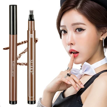 

Women Makeup Sketch Liquid Eyebrow Pencil Waterproof Brown Eye Brow Tattoo Dye Tint Pen Liner Long Lasting Eyebrow TSLM1
