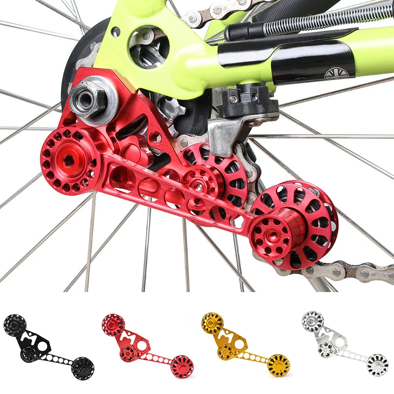 4 Colori Al 7075 Ruota Guida Catena Bicicletta 2/3/6 Velocità Bici Pieghevole Deragliatore Posteriore Guida Tendicatena Per Bici Pieghevole Brompton