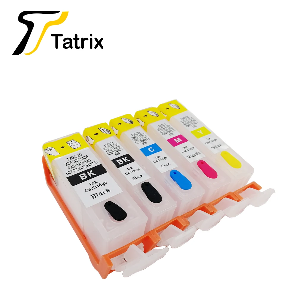 Tatrix PGI125 CLI126 перезаправляемый картридж для hp Canon IP4810 IP4910 IX6510 MG5210 MG5310 MG6110 MG6210 с