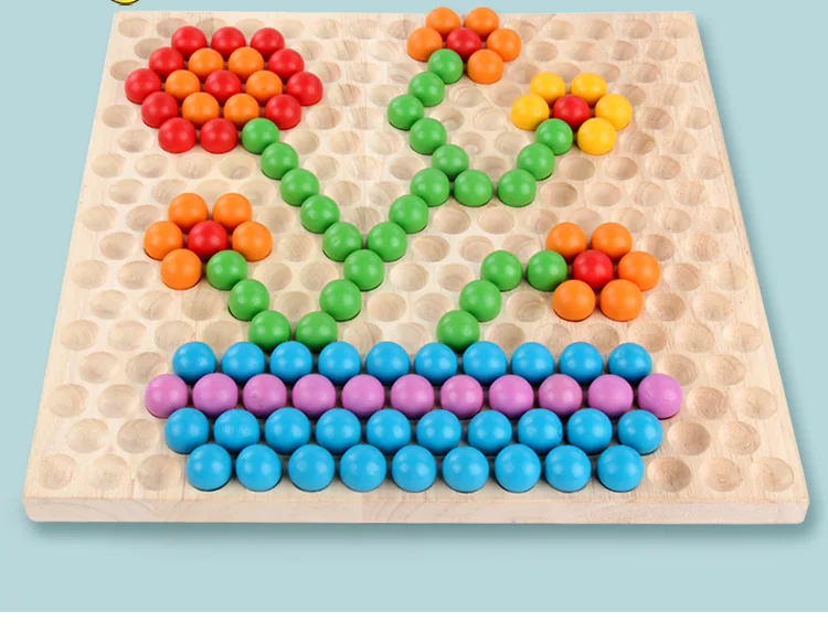 JaheerToy 3D головоломка деревянные Игрушки для раннего обучения детей для детского интеллекта цветные бусины настольные игры подарки