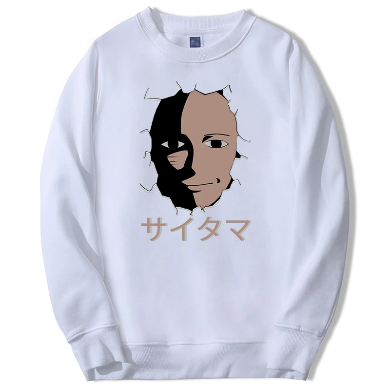 

2021 Winter Men's Big Size Japan Anime One Punch Man Saitama Sweatshirt Hoodie Oversize Cool Pullovers Men's Print Clothes