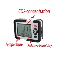 HT-2000 Digitale CO2 Metro CO2 Monitor Rilevatore di Gas Analizzatore di 9999ppm CO2 Analizzatori di Temperatura Relativa Tester di Umidità