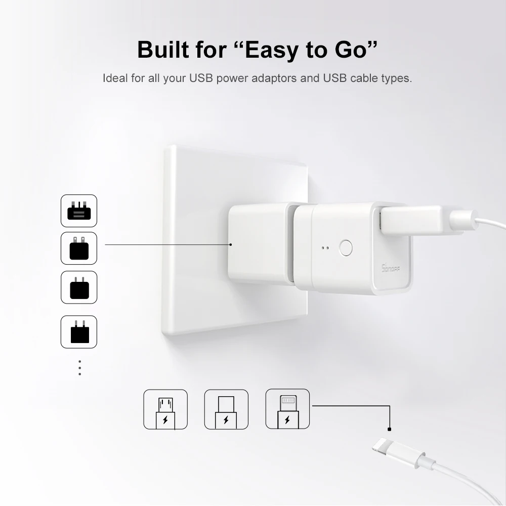 Itead Sonoff Micro 5 в USB Smart Wifi адаптер переключатель беспроводной для автоматизации