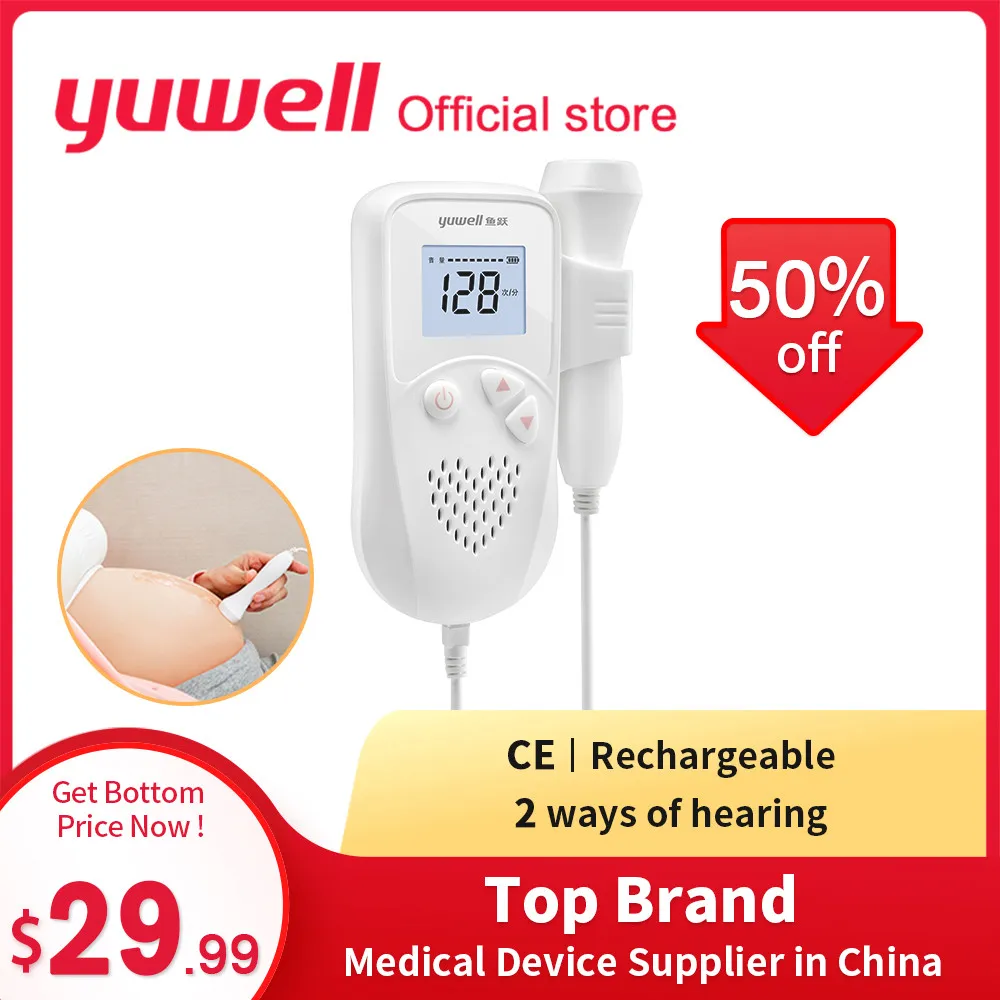 

Yuwell Ultrasound Doppler Fetal Heart Rate Monitor Instrument FD-220A Baby Heartbeat Detector Home Portable For Pregnant Women