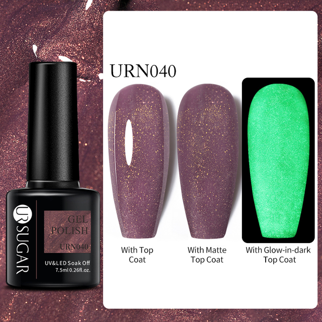 SUGAR Luminous Gel Top Coat Semi Permanent Glow In Dark Fluorescent Soak Off UV LED Color Gel Nail Varnish Nails for Manicure