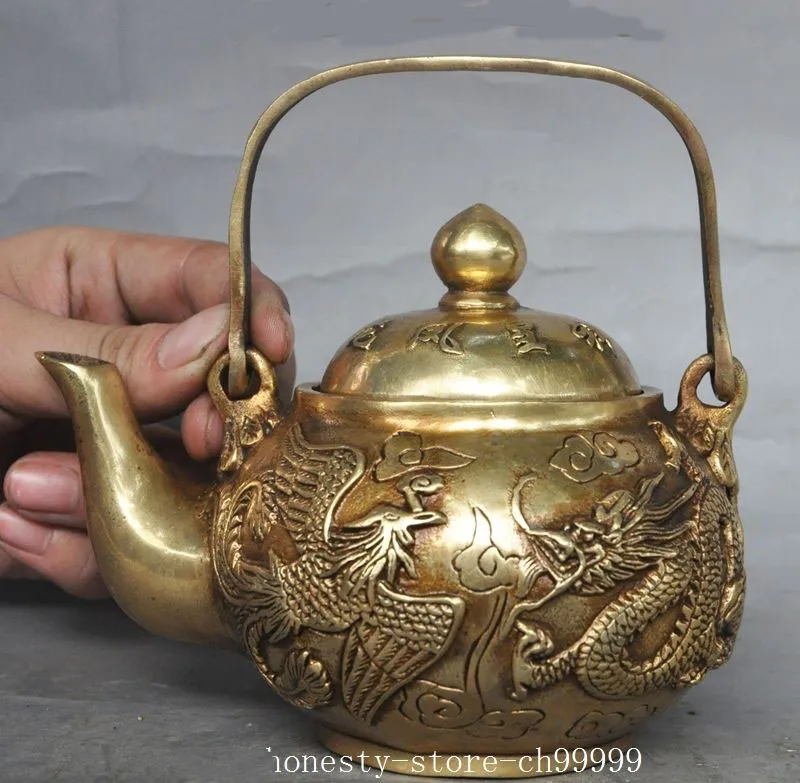 Рождественский помеченный китайский чистый Латунный статуя дракона и ...