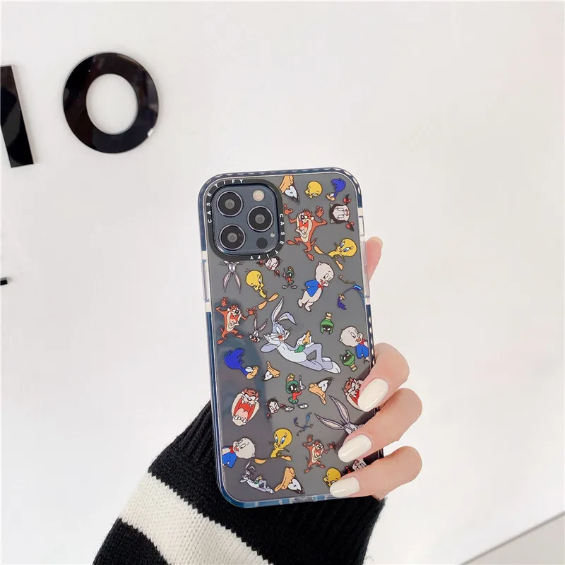 Чехол для телефона с героями мультфильмов Crazy Bunny iPhone 11 12 Pro mini XS Max XR X 7 8 Plus SE 2020