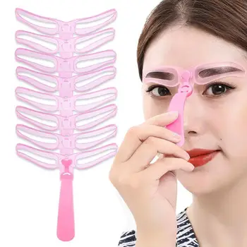 

8 in1 Reusable Eyebrow Stencil Set Eyebrow Makeup Tools Threading Artifact Thrush Aid Card Eyebrows Mold Easy Makeup Beauty Kit