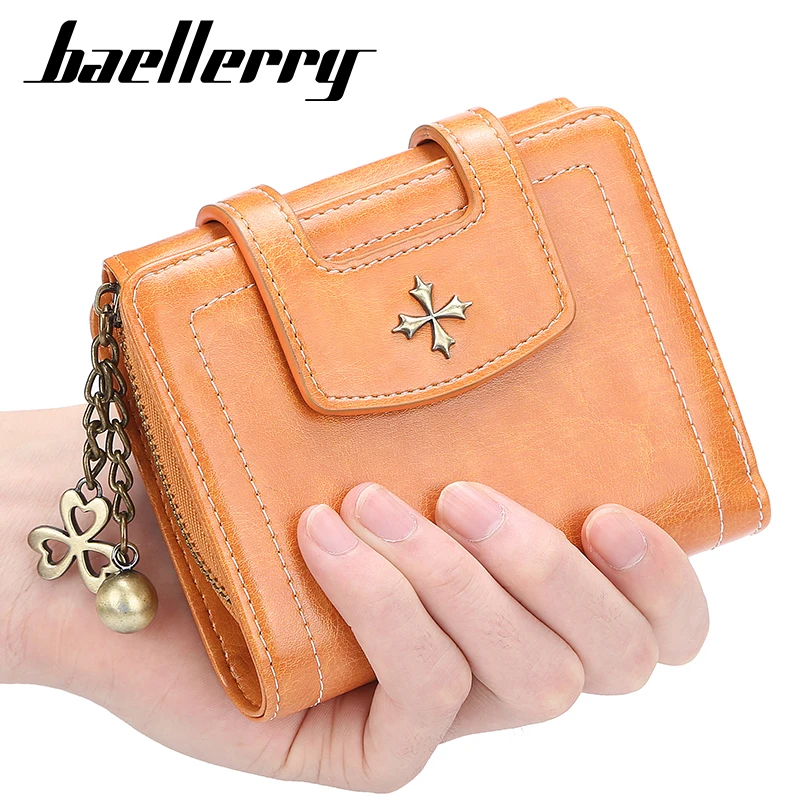 Кошельки для женщин baellerry, Модный маленький кошелек высшего качества из искусственной кожи, короткий женский кошелек на молнии, клатч, кошелек для монет, кредитная карта