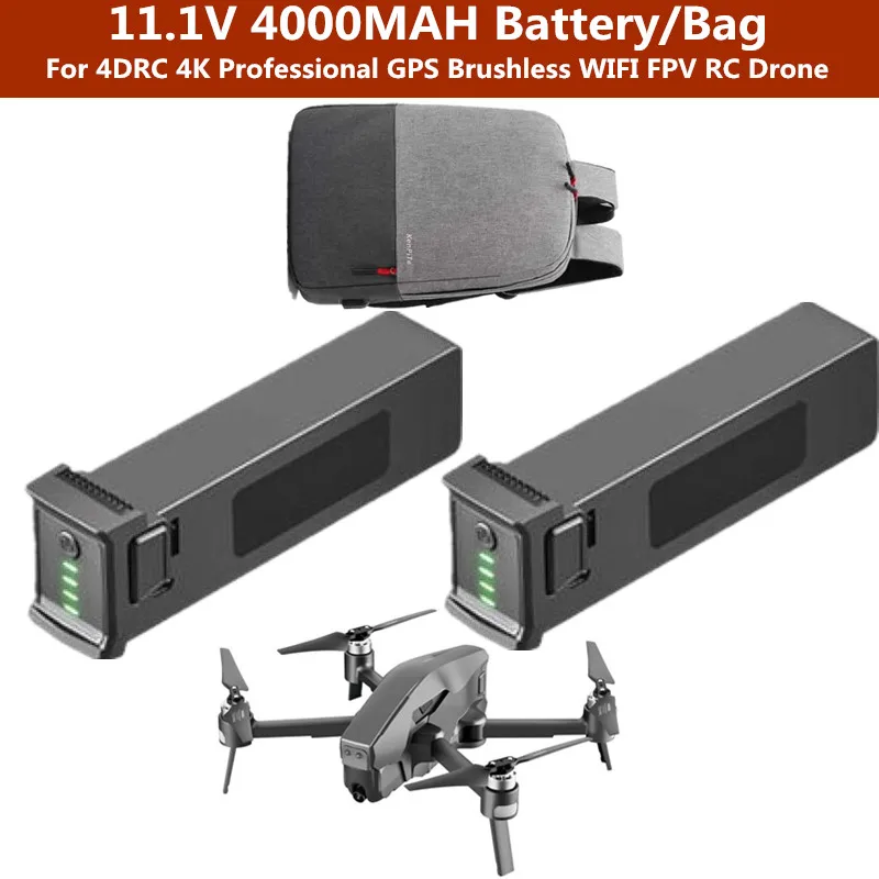 11,1 V 4000MAH аккумулятор для беспилотника сумка для 4DRC 4K Профессиональный gps бесщеточный wifi FPV RC Дрон запасные части батареи