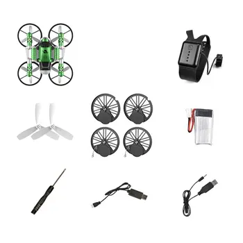

2.4G 2-in-1 Watch-Remote-controlled Deformation Motorcycle Folding Four-axis Aircraft-watch Remote Induction Aircraft Toy