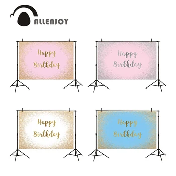 

Allenjoy photography background birthday party golden silver glitter dot sand child photophone backdrop photo studio photocall