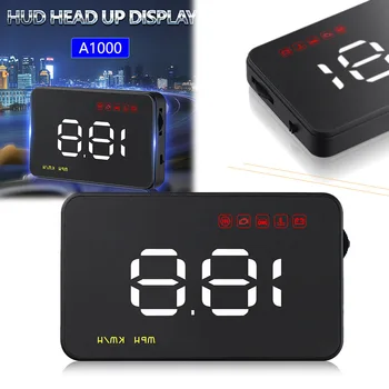 

Car Head Up Display A1000 OBD2 HUD Digital Dashboard Overspeed Speedometer Alarm