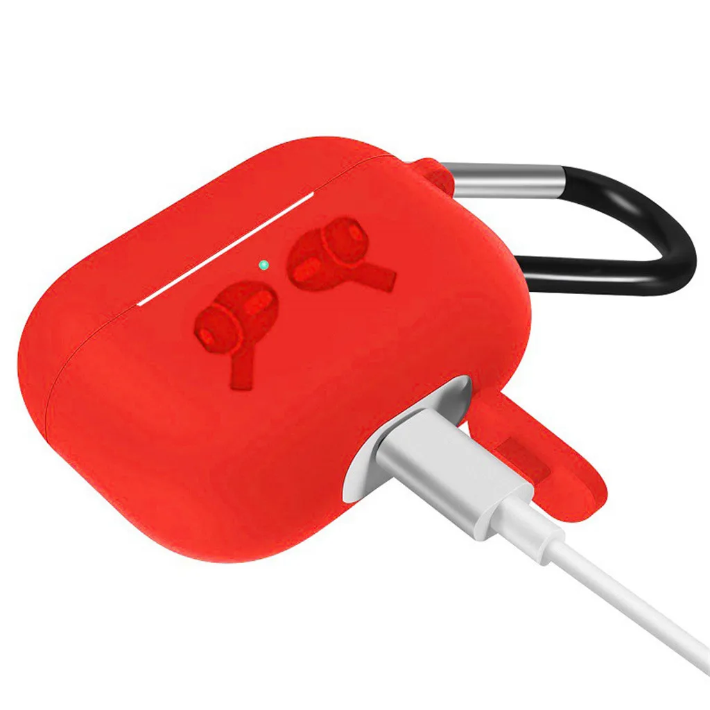 Силиконовый защитный чехол для AirPods Pro 2019 беспроводной зарядный силиконовый