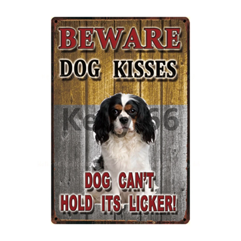 Cavalier King Charles Spaniel Dog Sign Caution Beware 
