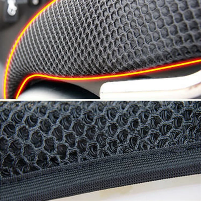 Motorcycle Seat Covers Scooter Seat Covers 1Pcs Anti-Slip Motorcycle Cushion 3D Mesh Fabric Seat Cover Breathable Waterproof Motorbike Scooter Seat Covers Cushion