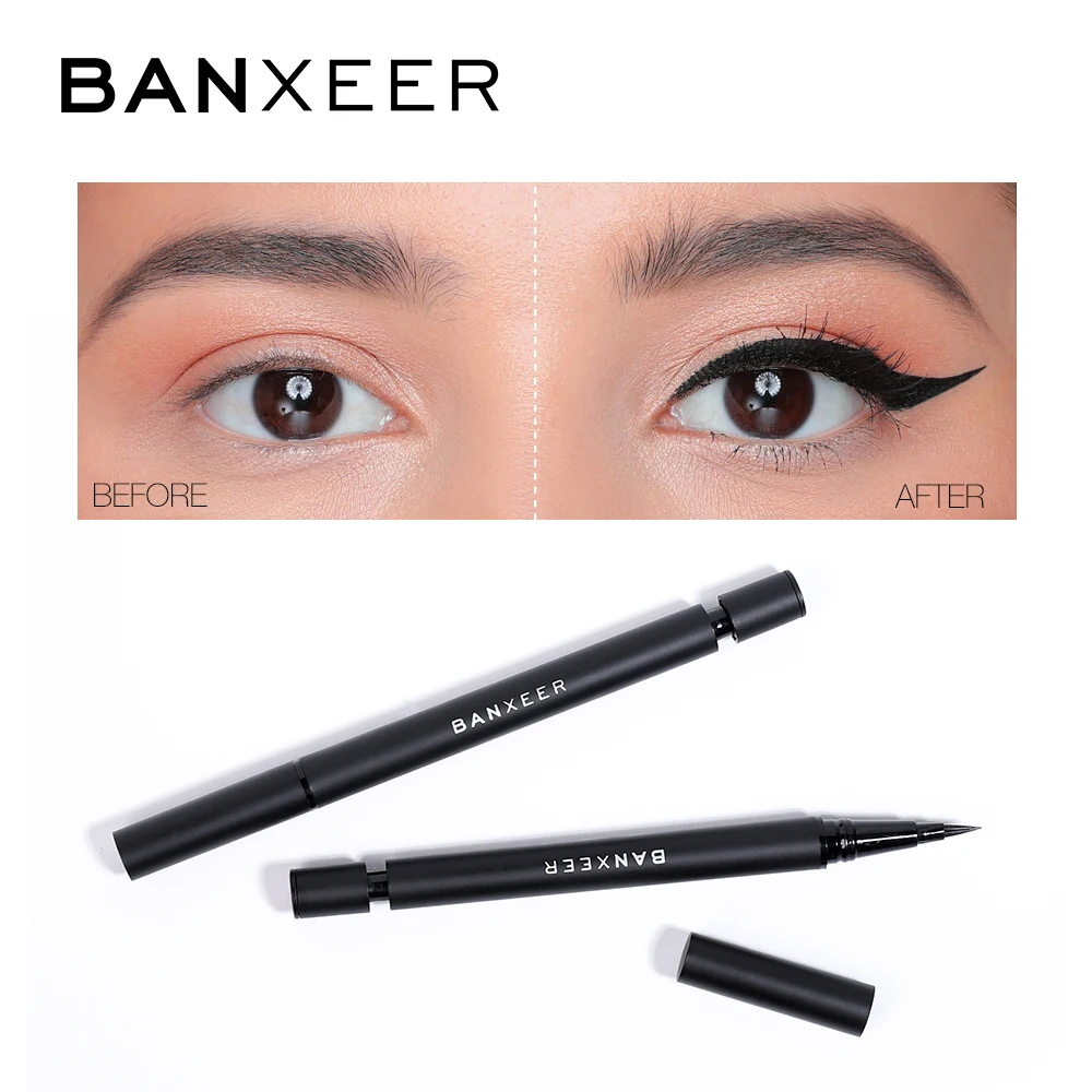 

BANXEER Waterproof liquid Eyeliner Pencil Long Lasting Smooth Oil Control Quick Dry Natural Black Brown Eye liner Beauty Makeup