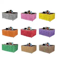 Тюлевая оборка для стола Туту посуда юбка праздничная скатерть Гавайская Стиль Украшение стола красочный украшение для свадебного стола юбка аксессуар