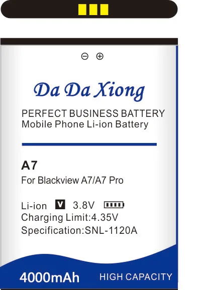 Аккумулятор DaDaXiong 0 цикл 4000 мАч для Blackview A7 Pro высококачественный аккумулятор