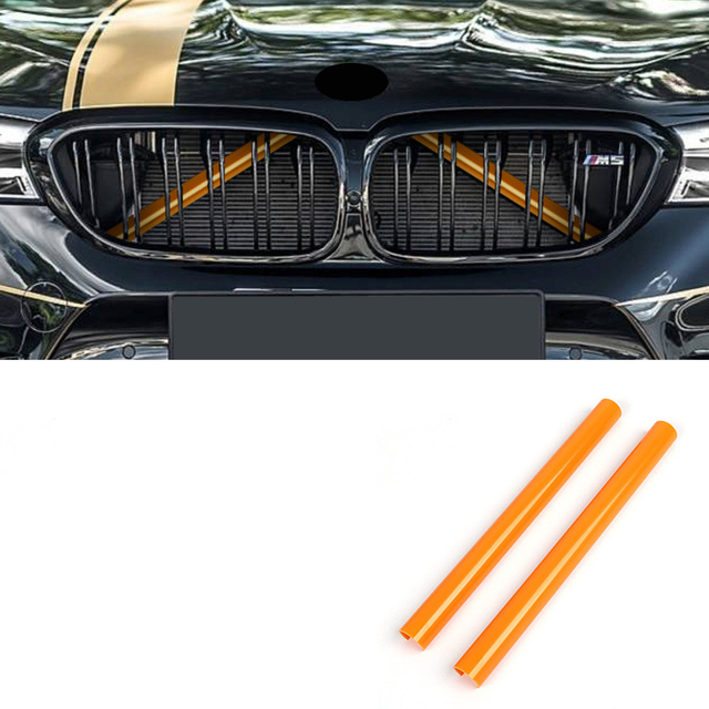 Front Grille Trim Strips For BMW 5 6 7 series G30 G31 G32 6GT G11 G12 Z4 G29 2017 2018 2019 2020 2021 Accessories Stickers