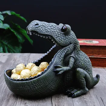 

Dinosaur Personality Ornaments Home Decorations Candy Dish Hallway Shoe Cabinets Retro Creative Furnishings Key Storage Box