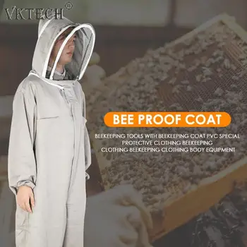 

Beekeeping Protective Coat Suit Clothes Jacket with Veil Unisex Adult Dress Anti-Bee Coat Beekeeping Tools Apiculture Equipment